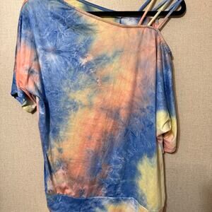 tie dye off shoulder top
